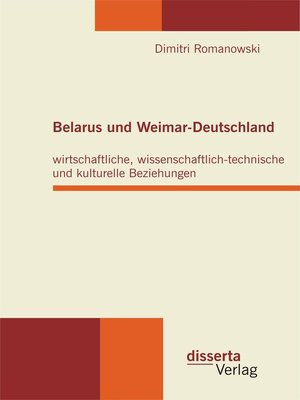 cover image of Belarus und Weimar-Deutschland